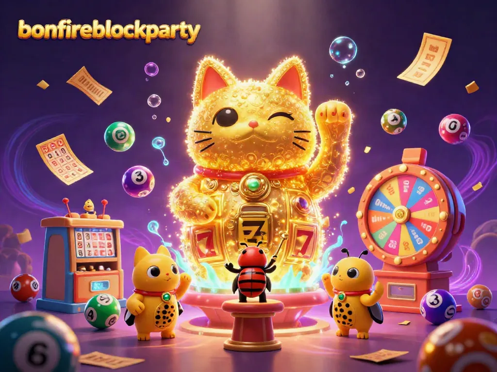 Experience the excitement of bonfireblockparty with a vibrant casino-themed celebration.